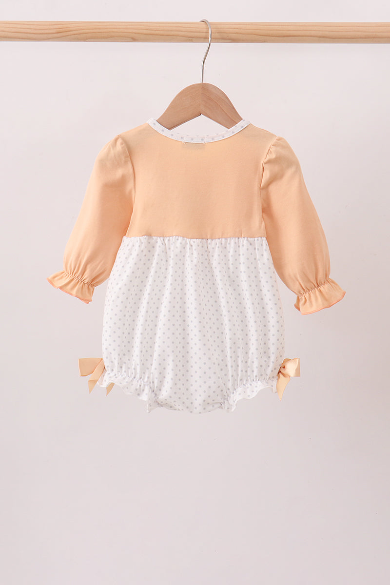 Beige Deer Embroidery Bubble