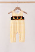 Mustard Candy Embroidery Gingham Jon Jon