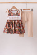 Brown Made to Worship Embroidery Pants Set