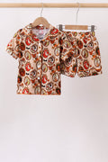 Orange princess bamboo pajama set