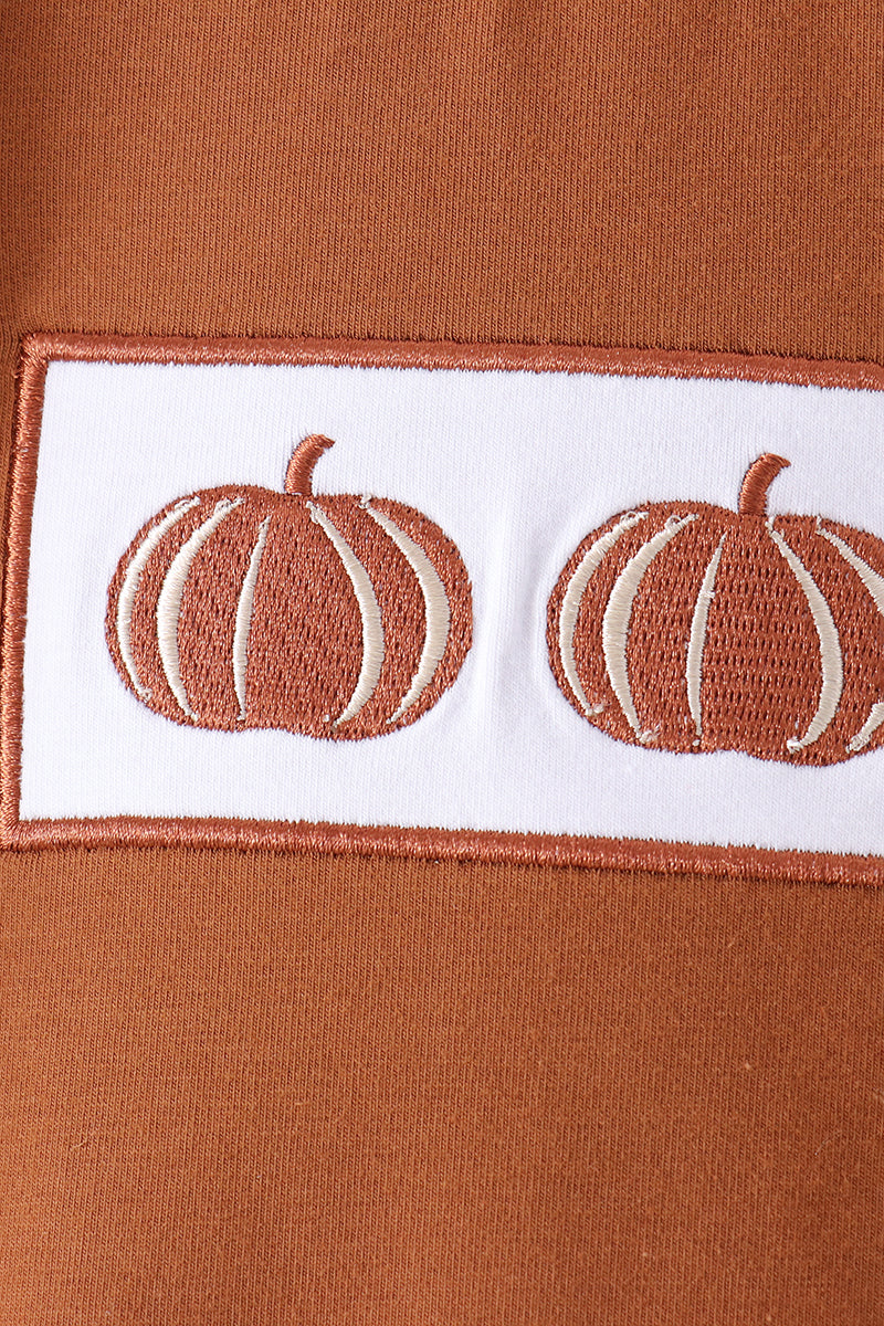 Camouflage Pumpkin Embroidery Shorts Set