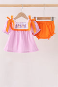 Pink Ghost Embroidery Bloomer Set