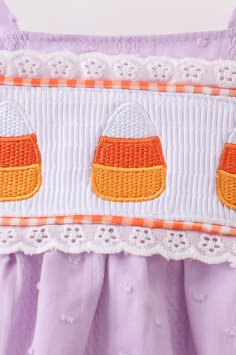 Purple Candy Smocked Bubble