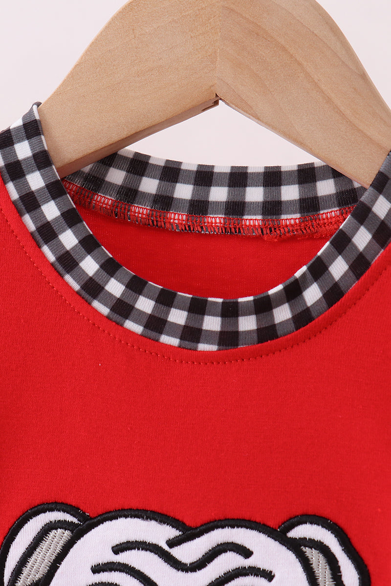 Red Georgia Go Dawgs Applique Romper