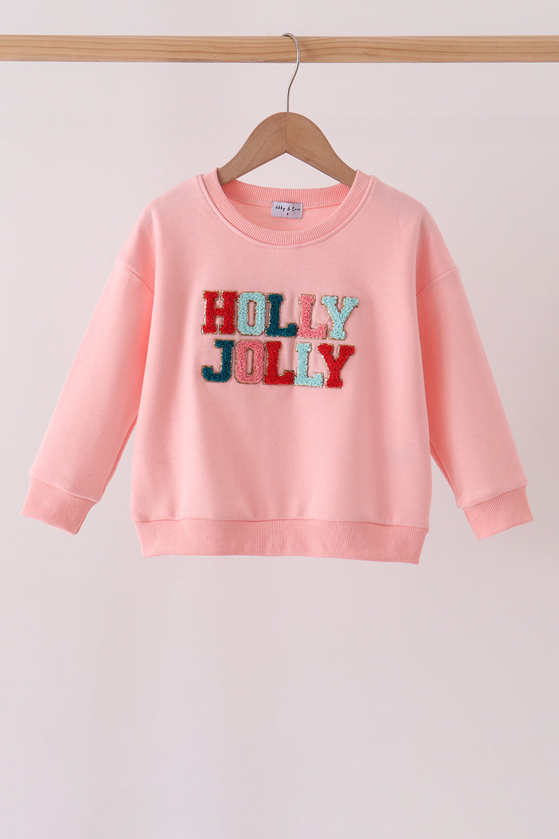 Pink Holly Jolly French Knot Mom&me Top
