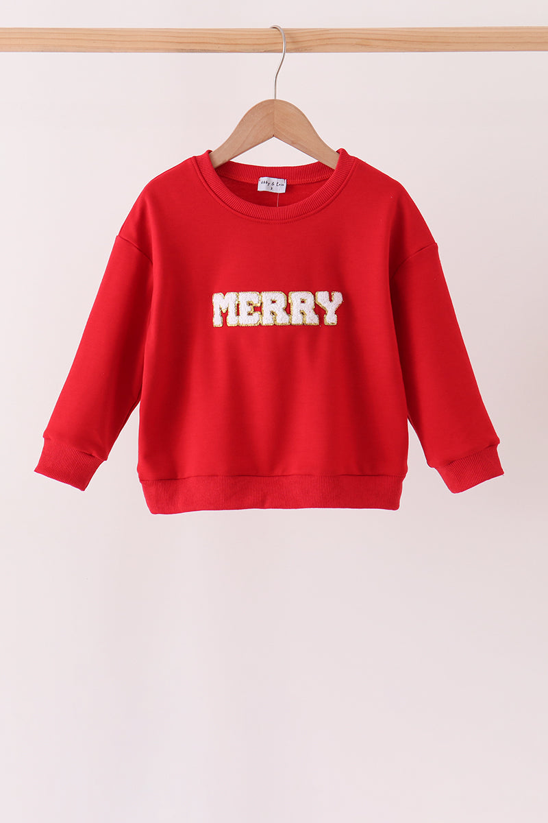Red Merry French Knot Mom&me Top