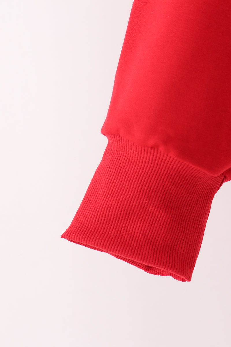 Red Merry French Knot Mom&me Top