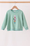 Sage Nutcracker Sequin Mom&me Top