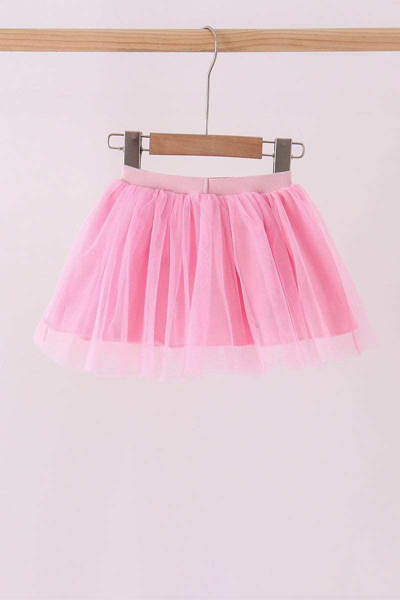 Pink Christmas Tree Sequin Skort