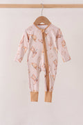 Khaki western boots bamboo zipper romper