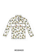 Duck embroidery half-zip pullover