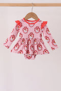 Pink santa claus bamboo ruffle bubble