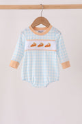Pumpkin Pie Embroidery Gingham Bubble