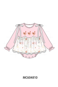 Pink chicken embroidery bubble