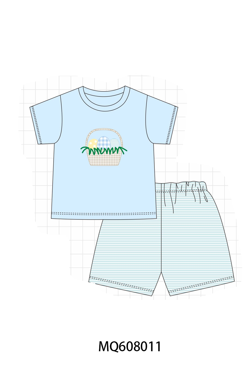 PO103 Pink&blue easter egg applique collection