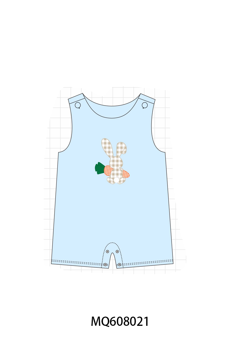 PO103 Pink&blue easter bunny carrot applique collection