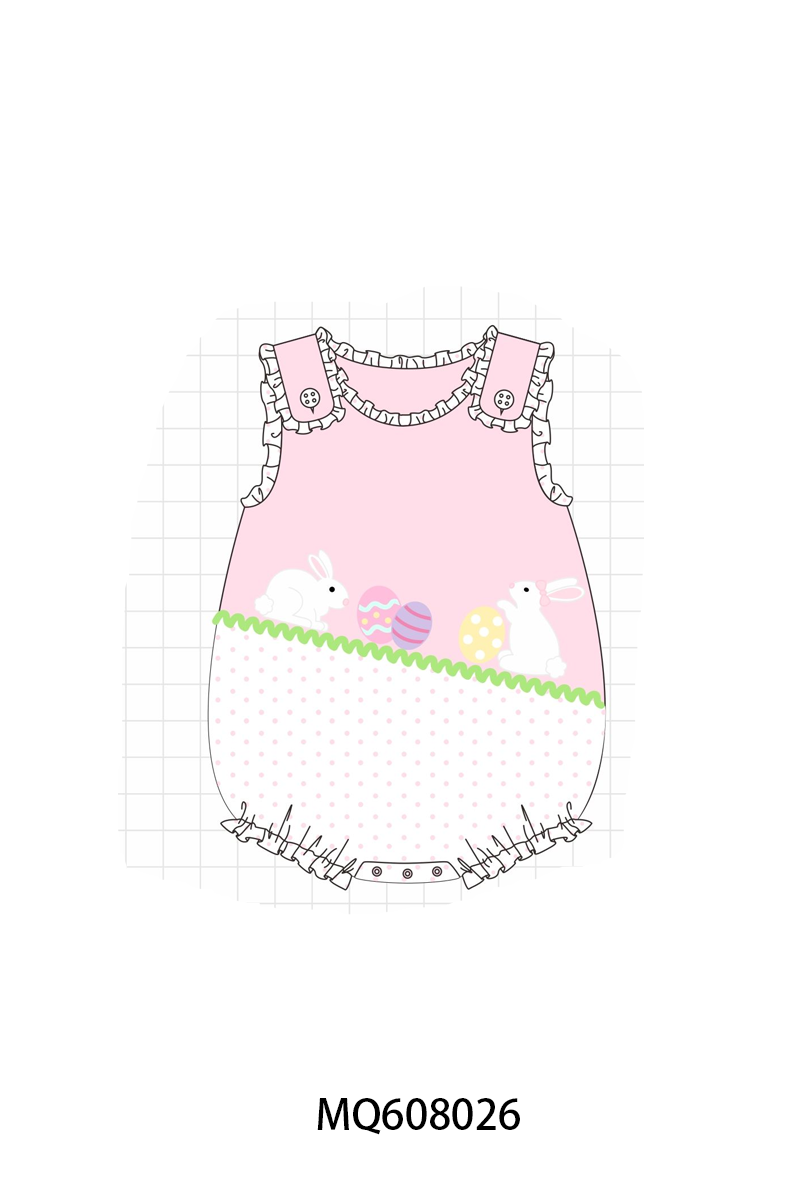 PO103 Pink easter bunny egg ruffle collection