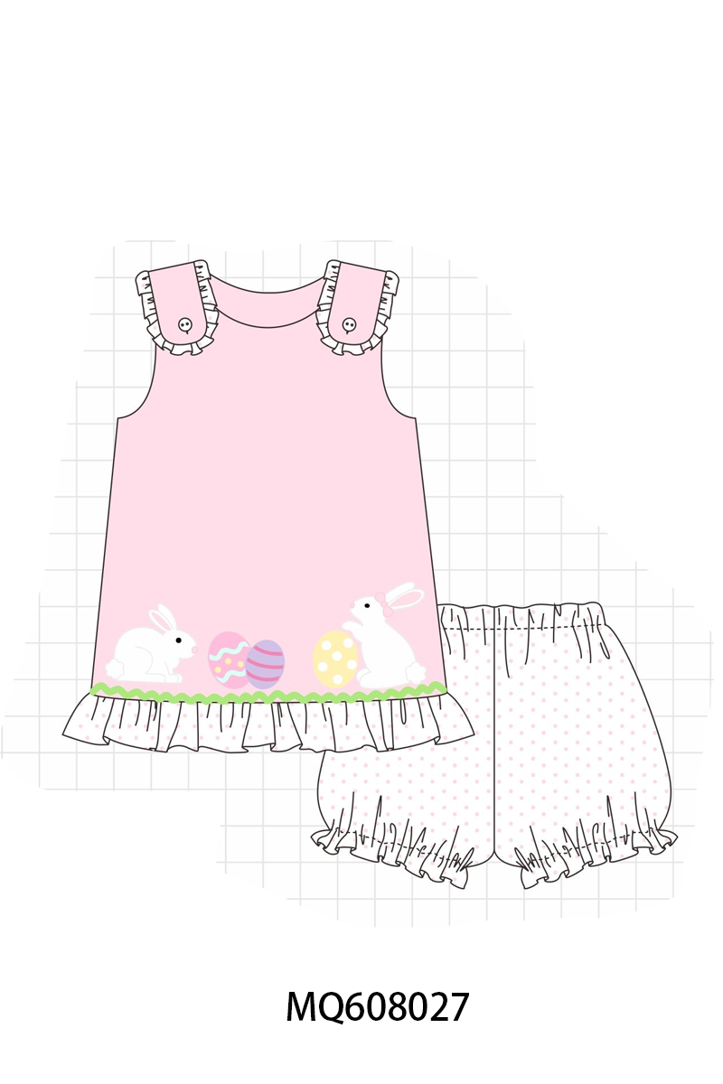 PO103 Pink easter bunny egg ruffle collection