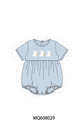 PO103 Pink&blue stripe easter bunny carrot embroidery collection