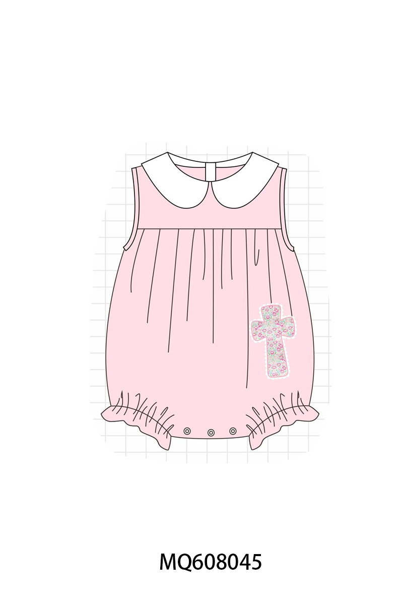PO103 Pink&blue easter cross embroidery collection