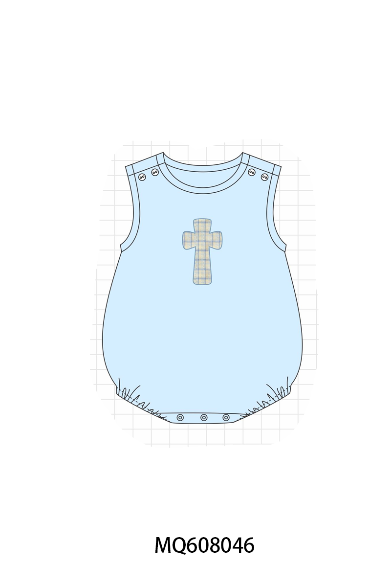 PO103 Pink&blue easter cross embroidery collection