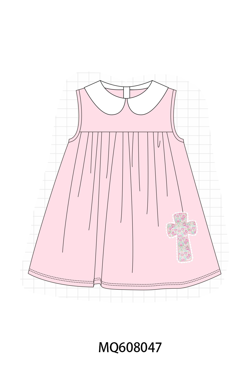 PO103 Pink&blue easter cross embroidery collection
