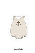 PO103 Khaki cross sheep embroidery stripe collection