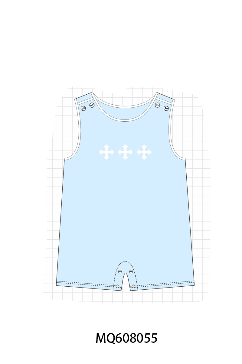 PO103 Blue easter cross embroidery collection