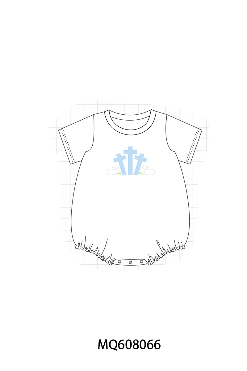 PO103 Pink&blue gingham cross sheep collection