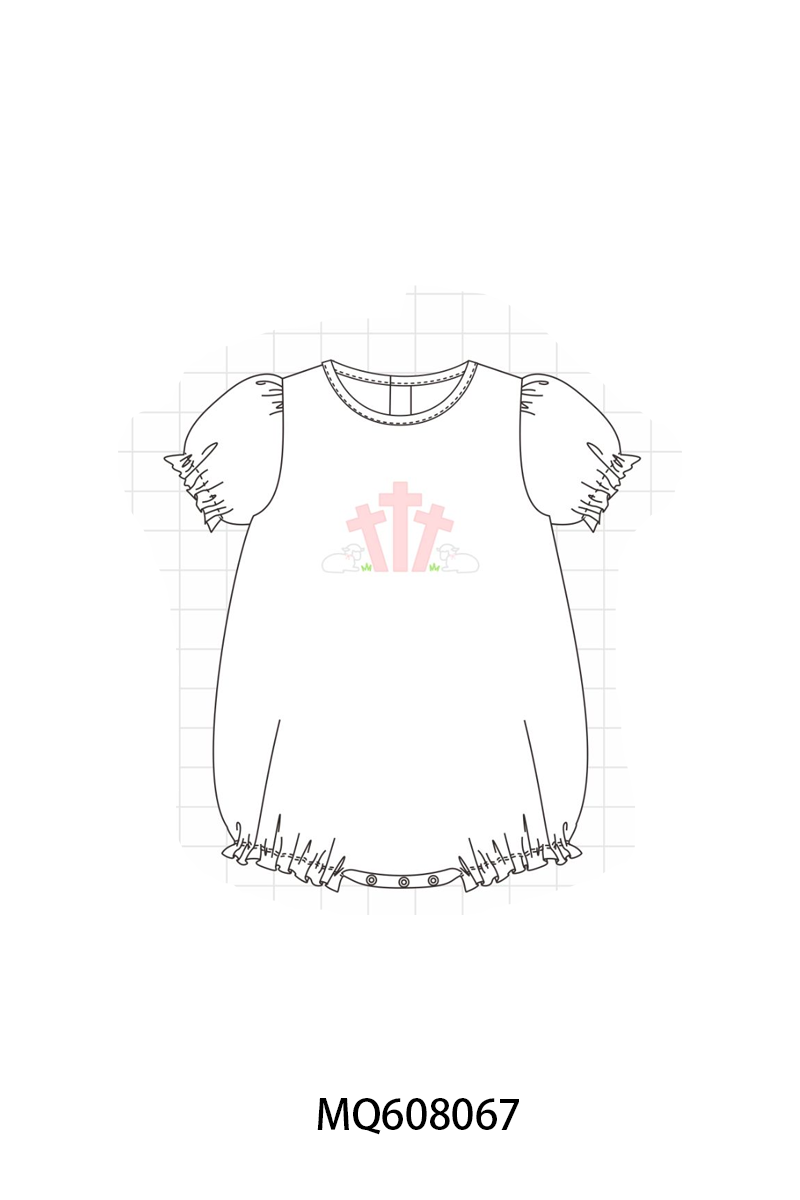PO103 Pink&blue gingham cross sheep collection