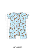 PO103 Blue&pink cross floral print bamboo collection