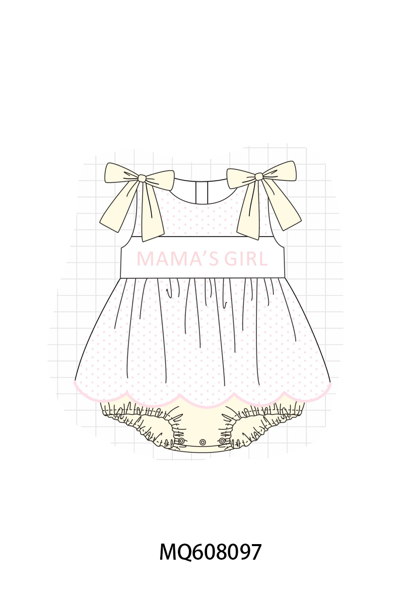 PO103 Mama's Girl embroidery dot bow collection
