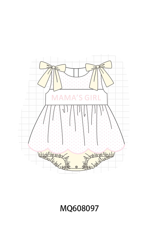 PO103 Mama's Girl embroidery dot bow collection