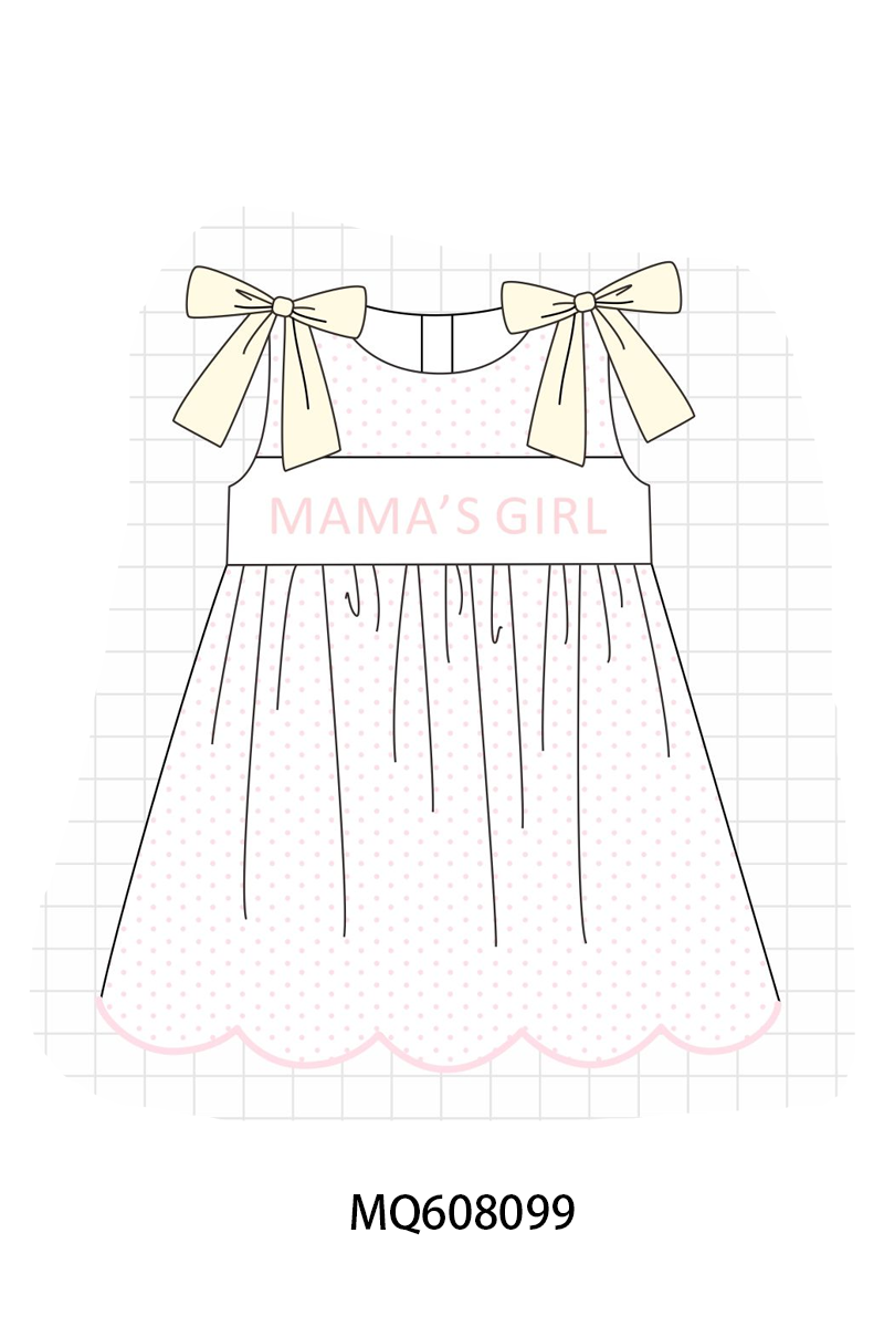 PO103 Mama's Girl embroidery dot bow collection