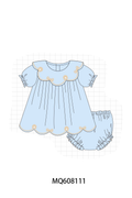 PO103 Blue bow embroidery collection