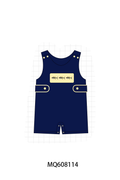 PO103 Navy fish embroidery collection