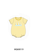 PO103 Mustard sailboat embroidery stripe collection