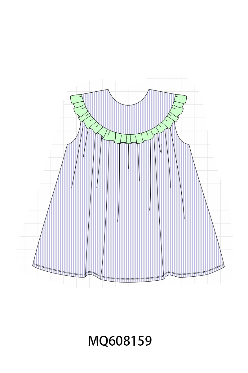 PO103 Lavender seersucker ruffle collection