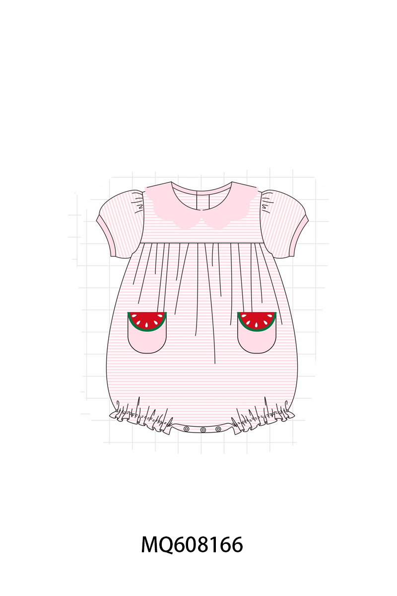 PO103 Pink watermelon pocket stripe collection