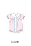PO103 Pink&mint seersucker ice cream embroidery collection