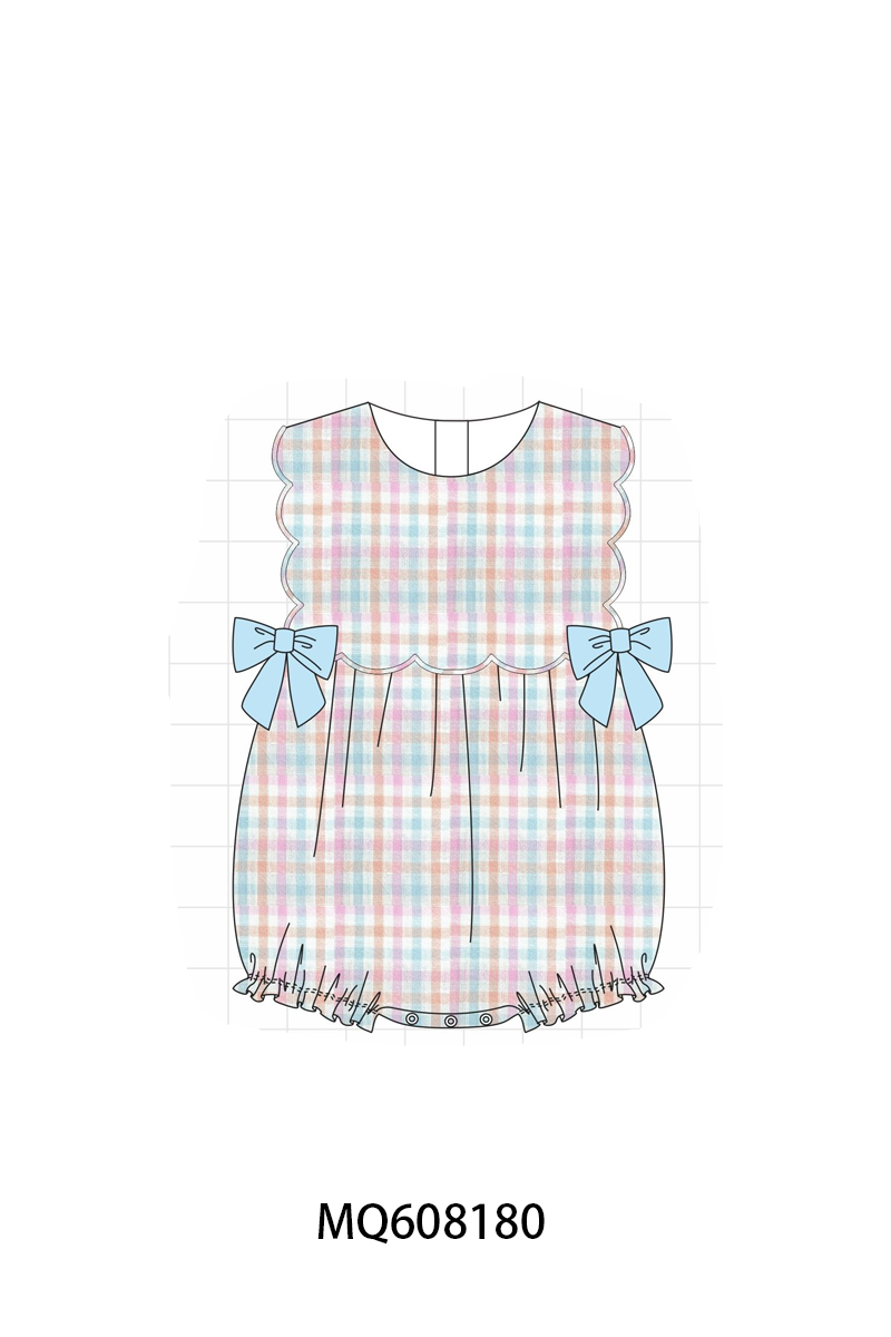 PO103 Multicolored gingham bow collection