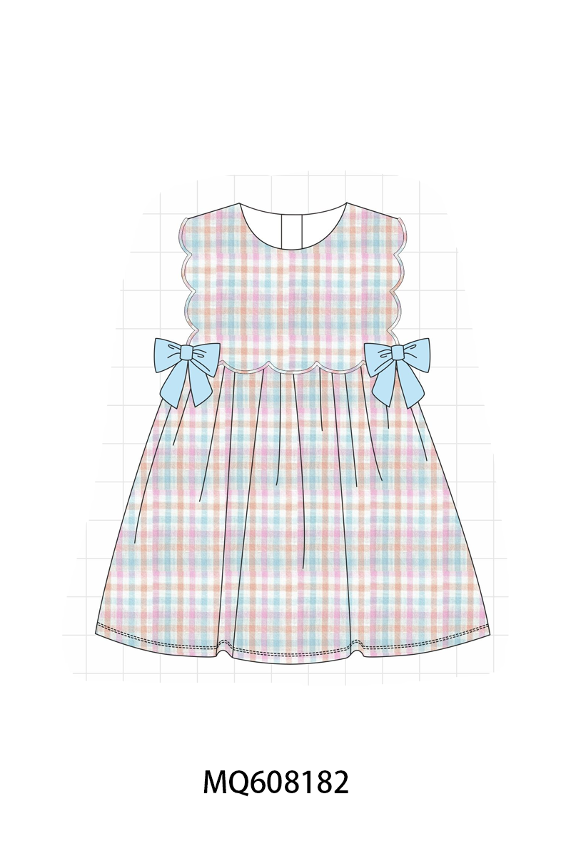 PO103 Multicolored gingham bow collection