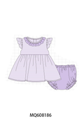 PO103 Purple stripe ruffle collection