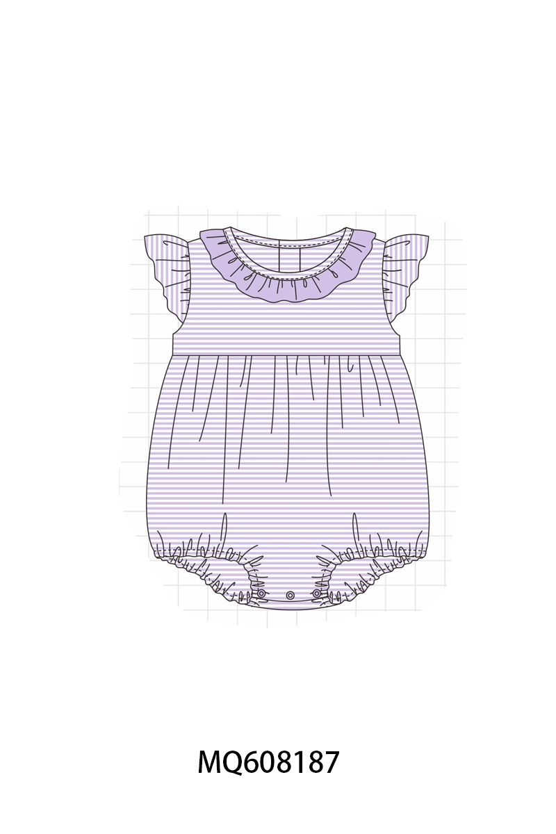 PO103 Purple stripe ruffle collection