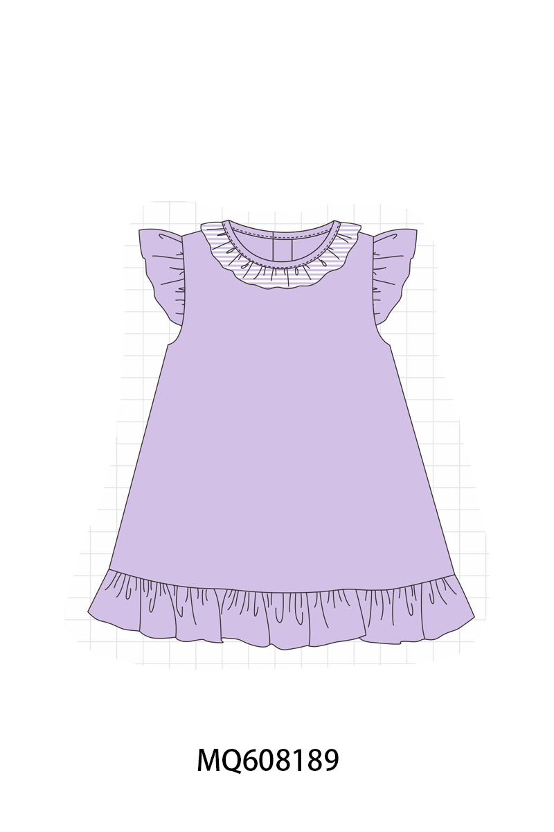 PO103 Purple stripe ruffle collection