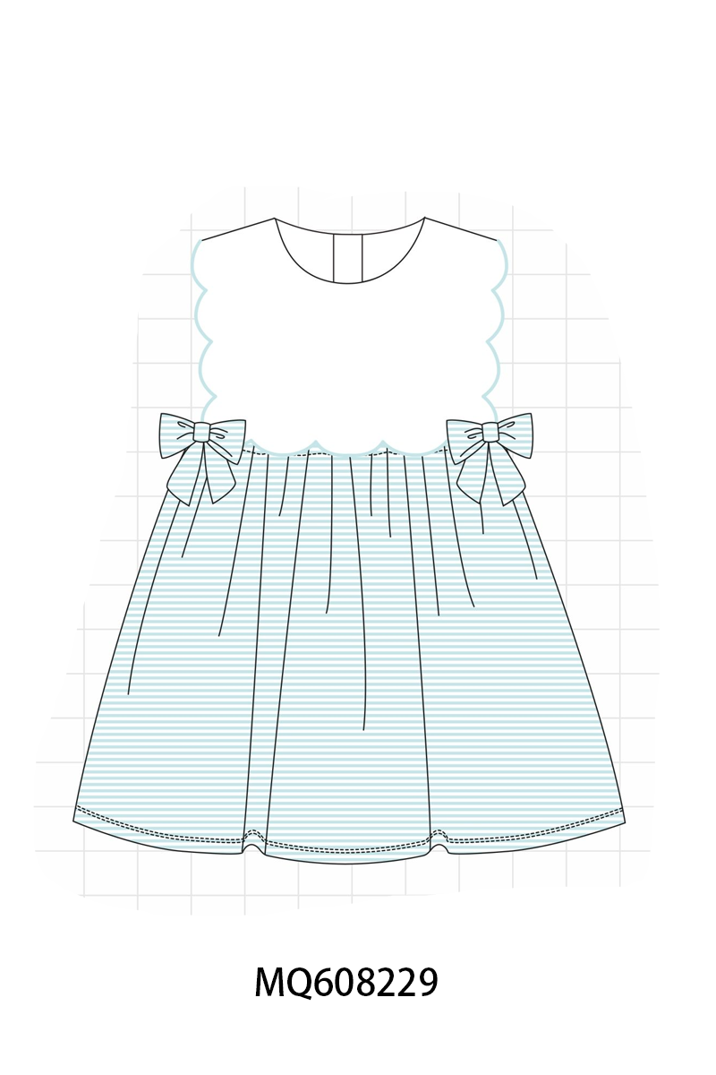 PO103 Blue stripe bow collection