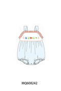 PO103 Blue stripe marine creatrue embroidery collection
