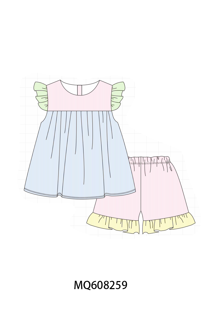 PO103 Colorblock seersucker stripe collection