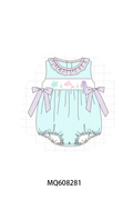 PO103 Mint marine creatrue embroidery seersucker ruffle collection