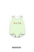 PO103 Green zoo animal embroidery seersucker collection